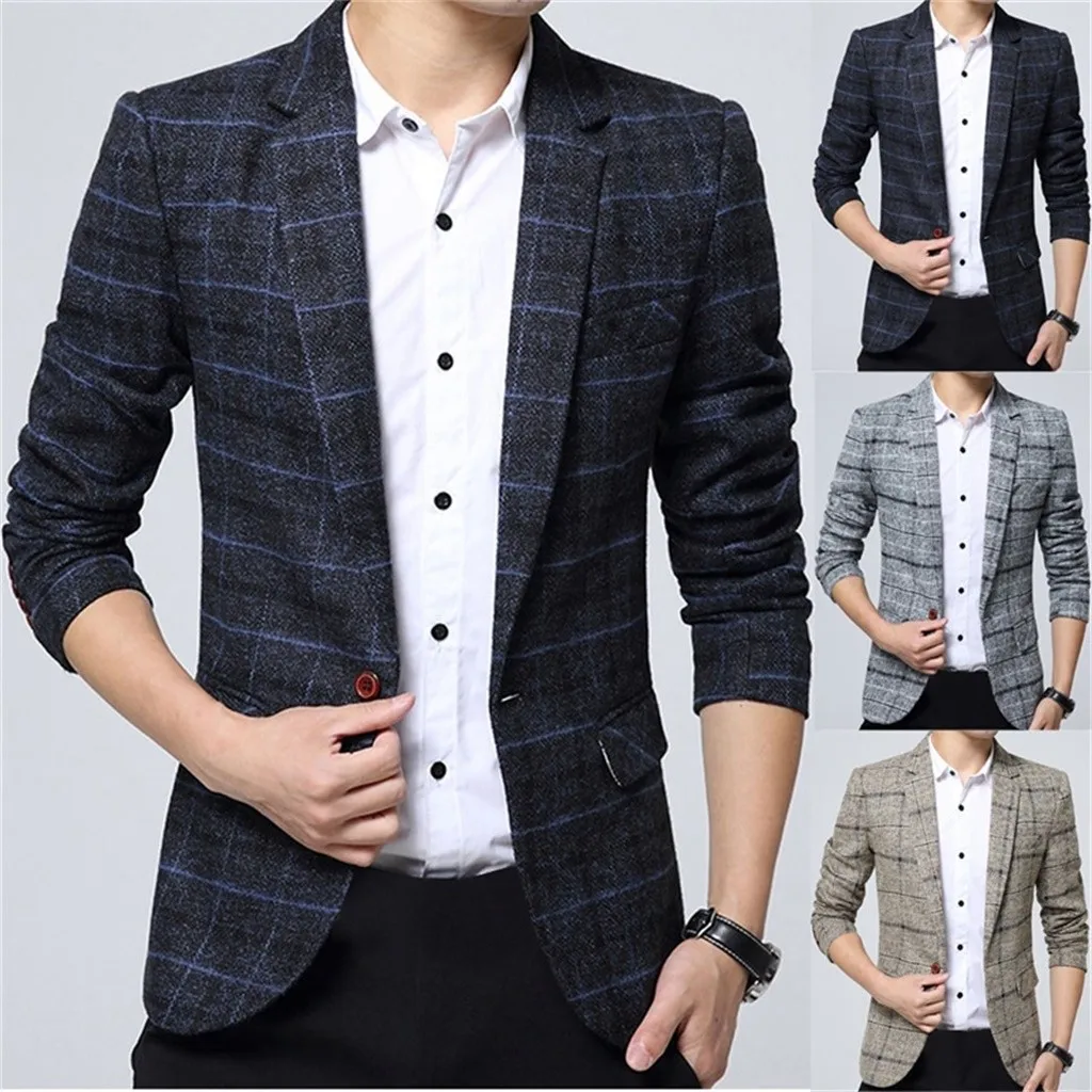 Fashion Men's Suit Casual Stripe Splicing Blazer Business Wedding Party Silm Fit Outwear Suit Tops M1106
Fashion Men's Suit Casual Stripe Splicing Blazer Business Wedding Party Silm Fit Outwear Suit Tops M1106