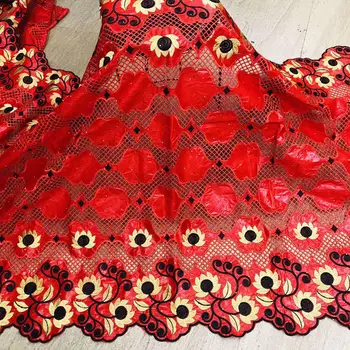 good quality flowers pattern design hollow out 5yards bazin riche lace fabric for women party dress A321066 
good quality flowers pattern design hollow out 5yards bazin riche lace fabric for women party dress A321066