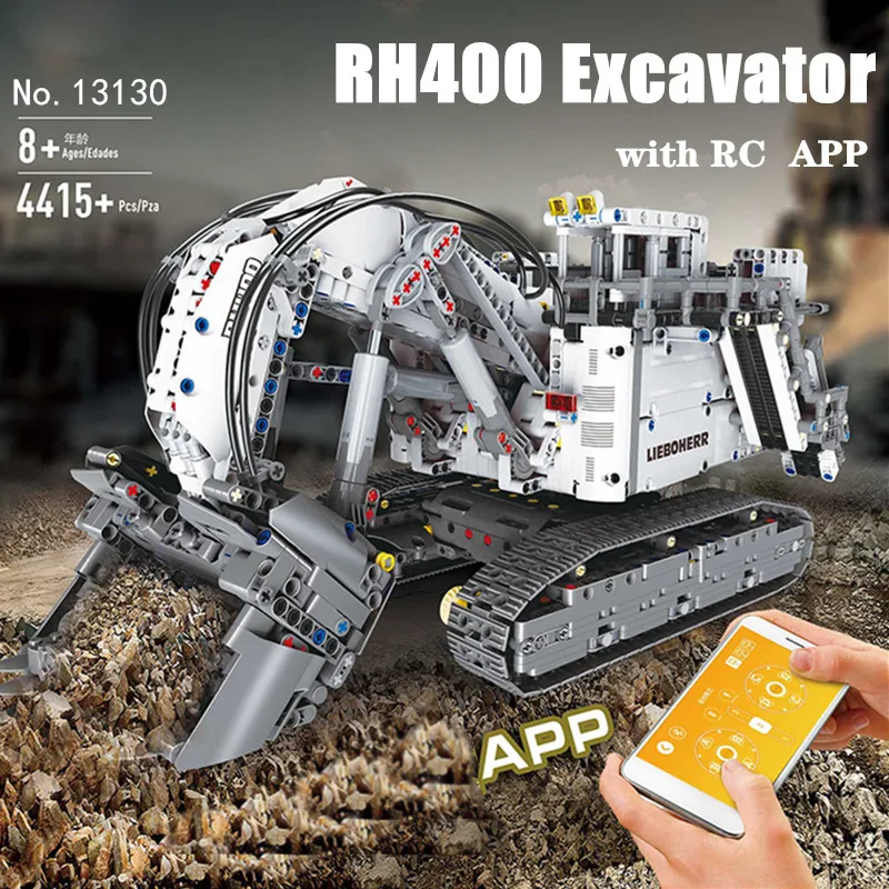 Technic series Liebherrs Terex RH400 Excavator R9800 Motor RC APP Car Model Building Blocks Bricks Compatible 42100 TOYS
Technic series Liebherrs Terex RH400 Excavator R9800 Motor RC APP Car Model Building Blocks Bricks Compatible 42100 TOYS