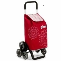 CARRELLO SPESA FLORAL ROSSO