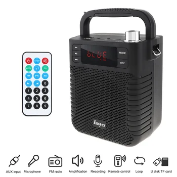 Haoyes K96 Mini Wireless Bluetooth Amplifier Subwoofer Speaker Support TF Card/U Disk/FM/AUX Input/Mic/Headset for Teachers
Haoyes K96 Mini Wireless Bluetooth Amplifier Subwoofer Speaker Support TF Card/U Disk/FM/AUX Input/Mic/Headset for Teachers