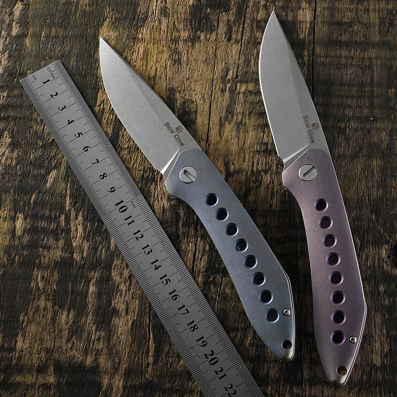 Bear claw knife Original S35VN powder steel tactics folding knives TC4 titanium handle outdoor camping pocket cutter EDC tools
Bear claw knife Original S35VN powder steel tactics folding knives TC4 titanium handle outdoor camping pocket cutter EDC tools