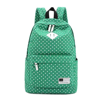 

Polka Dot School Shoulder Canvas Backpack Bag Travel Rucksack Large Capcity Student Daypack Satchel 63HC