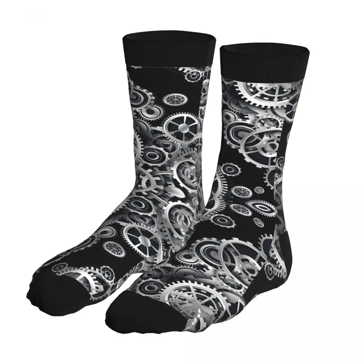 Steampunk Silver Gears Punk Socks For Men 90% Polyester Fashion Middle Tube Thick Machine Retro Modern Gift Idea
Steampunk Silver Gears Punk Socks For Men 90% Polyester Fashion Middle Tube Thick Machine Retro Modern Gift Idea