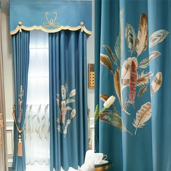 High-end Classical Curtains European-style for Living Room Bedroom Single Flower Embossed Feather High-precision Curtains Custom
High-end Classical Curtains European-style for Living Room Bedroom Single Flower Embossed Feather High-precision Curtains Custom