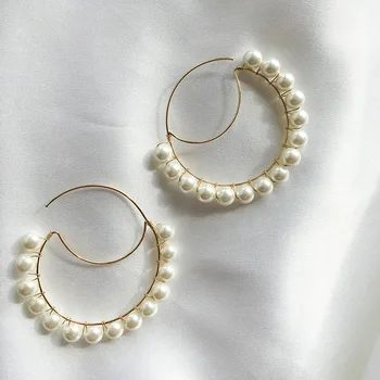 LO-29 New style, simple, European and American style fashionable fashionable fashionable Beaded Pearl Earrings 
LO-29 New style, simple, European and American style fashionable fashionable fashionable Beaded Pearl Earrings