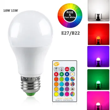 LED Light Bulb LED Bulb Durable Super Bright E27/B22 Remote Control Home Bedroom Decoration LED Lamp Party Bar RGBW Smart 5/10W
LED Light Bulb LED Bulb Durable Super Bright E27/B22 Remote Control Home Bedroom Decoration LED Lamp Party Bar RGBW Smart 5/10W