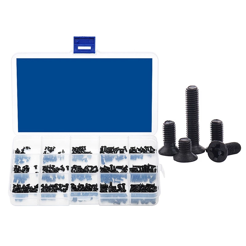 450Pcs Countersunk Flat Head Mini Screw Set M2 M2.5 M3 Carbon Steel Computer Notebook Laptop Screws Kit
450Pcs Countersunk Flat Head Mini Screw Set M2 M2.5 M3 Carbon Steel Computer Notebook Laptop Screws Kit