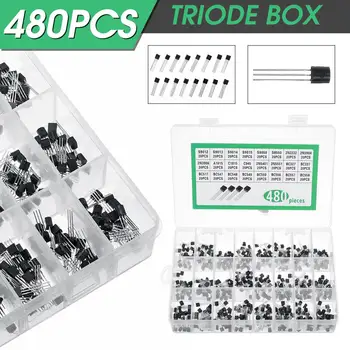 480Pcs 24 Types Silicon In-line NPN / PNP Transistor Assortment Kit Pack 2N2222 Components & Supplies Active Components
480Pcs 24 Types Silicon In-line NPN / PNP Transistor Assortment Kit Pack 2N2222 Components & Supplies Active Components