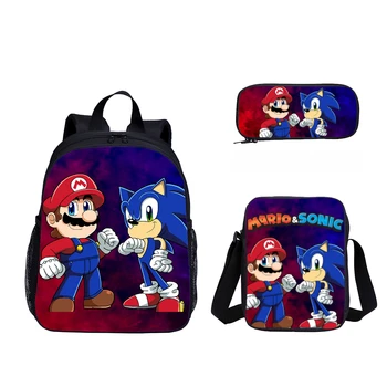 3Pcs Set Mario School Backpack Shoulder Bag Pencil Bag Set Sonic The Hedgehog Print Girl School Bags Kids Boys Children Book Bag
3Pcs Set Mario School Backpack Shoulder Bag Pencil Bag Set Sonic The Hedgehog Print Girl School Bags Kids Boys Children Book Bag