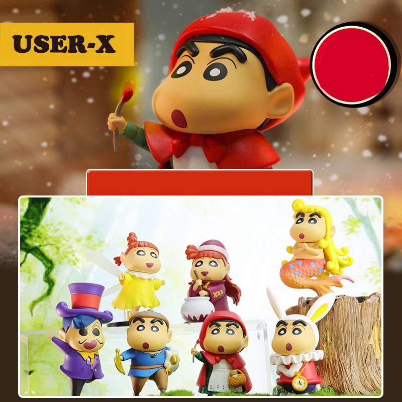 Crayon Shinchan глухая коробка сказочная серия аниме kawaii красивые куклы игрушки нохара