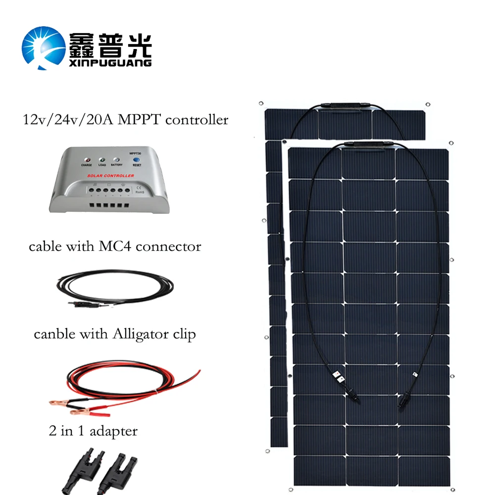 200w Authentic Solar System Efficient Semi Flexible 2pcs 16v 100w Solar Panel Charger for 12v RV Boat Battery Power Charger Kit
200w Authentic Solar System Efficient Semi Flexible 2pcs 16v 100w Solar Panel Charger for 12v RV Boat Battery Power Charger Kit