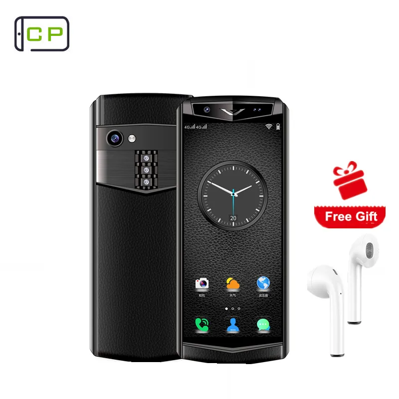 

Luxury Mobile Phones M17 Mini Smartphone Android 8.1 Metal Leather Body Face ID Dual Sim 4G LTE 3G RAM 32ROM Cell Phone телефоны