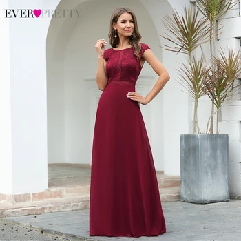 Burgundy Prom Dresses Long Ever Pretty A-Line O-Neck Cap Sleeve Elegant Floral Lace Formal Party Gowns Vestidos De Gala 2020
Burgundy Prom Dresses Long Ever Pretty A-Line O-Neck Cap Sleeve Elegant Floral Lace Formal Party Gowns Vestidos De Gala 2020