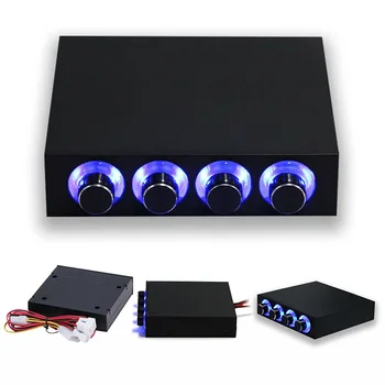 4 Way Computer Fan Speed Controller LED Cooling Front Panel and HDD CPU VGA
4 Way Computer Fan Speed Controller LED Cooling Front Panel and HDD CPU VGA