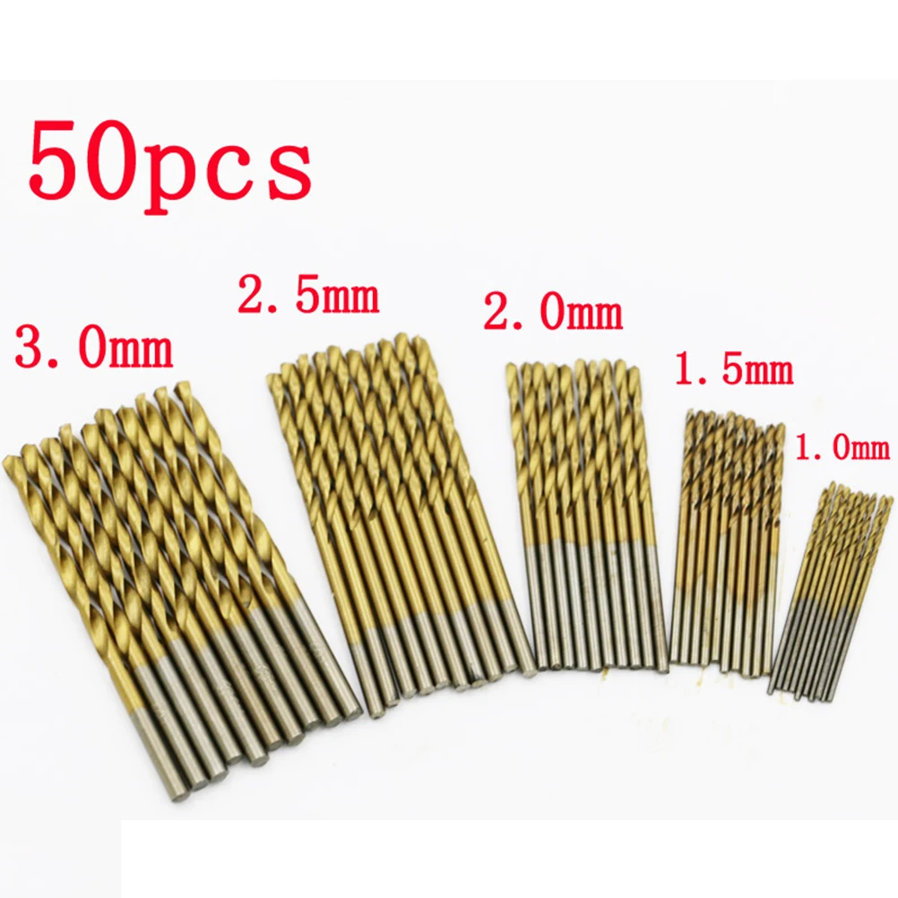 50Pcs/Set 1-3mm Twist Drill Bits Saw HSS High Speed Steel Titanium Coated Twist Drill Straight Shank Bit Woodworking Tools
50Pcs/Set 1-3mm Twist Drill Bits Saw HSS High Speed Steel Titanium Coated Twist Drill Straight Shank Bit Woodworking Tools