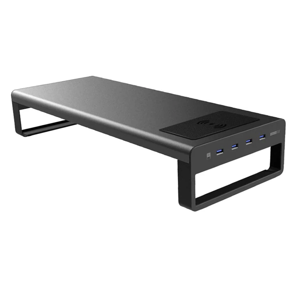 Aluminium Alloy Monitor Stand Computer Base Table With 4 Usb 3.0 HUB mobile phone wireless charging Laptop Desk Stand
Aluminium Alloy Monitor Stand Computer Base Table With 4 Usb 3.0 HUB mobile phone wireless charging Laptop Desk Stand