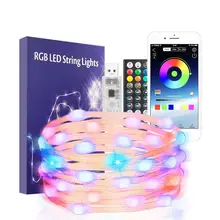 RGB LED String Lights Christmas Tree Decoration Party Lights USB Charging App Remote Control Light String Christmas Decoration
RGB LED String Lights Christmas Tree Decoration Party Lights USB Charging App Remote Control Light String Christmas Decoration