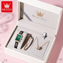 Watch square small green watch quartz watch ladies watch female set box 
Watch square small green watch quartz watch ladies watch female set box