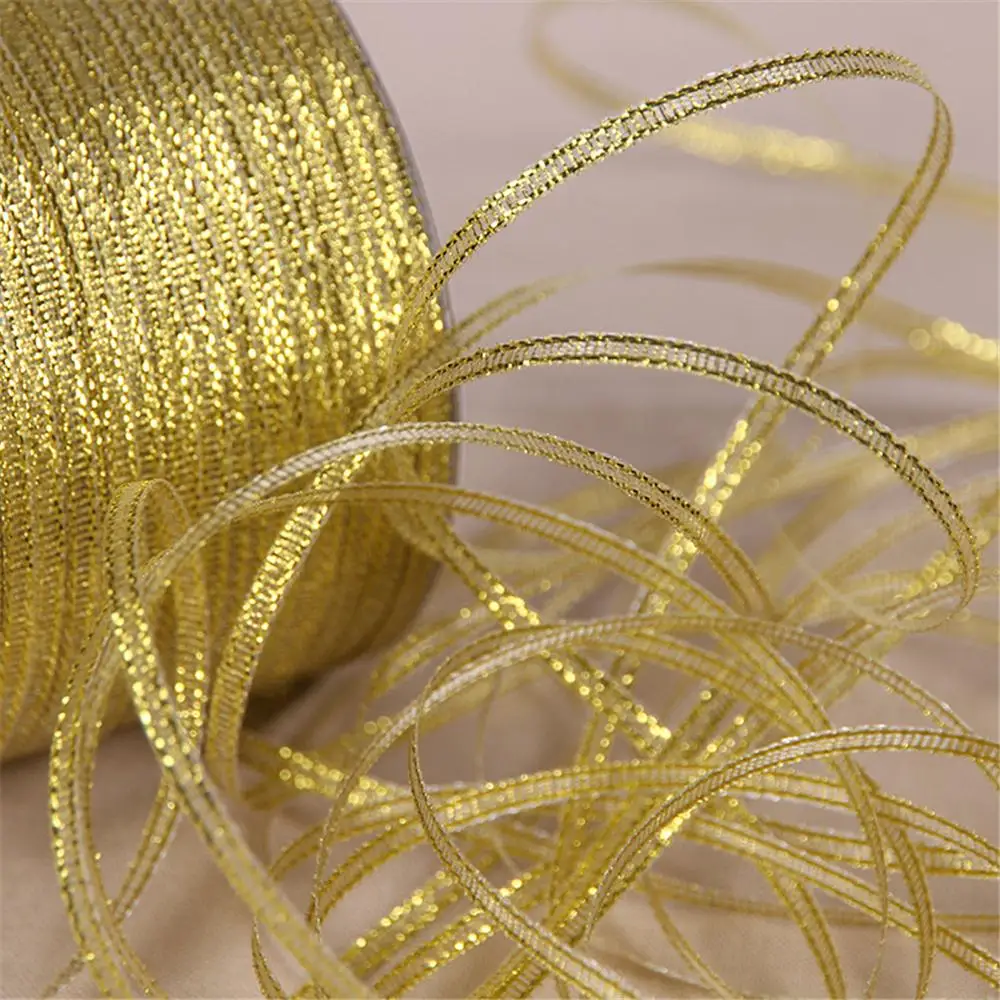 25 Yards 6mm Silk Satin Ribbon Party Home Wedding Decoration Gift Wrapping Christmas New Year DIY Tools Silver/Gold 
25 Yards 6mm Silk Satin Ribbon Party Home Wedding Decoration Gift Wrapping Christmas New Year DIY Tools Silver/Gold