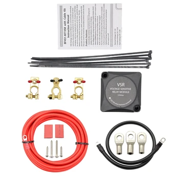 12V 140A Voltage Sensitive Relay Set Automatic Charging Relay Dual Battery Smart Isolator with Wiring Kit By Keyline Chargers
12V 140A Voltage Sensitive Relay Set Automatic Charging Relay Dual Battery Smart Isolator with Wiring Kit By Keyline Chargers