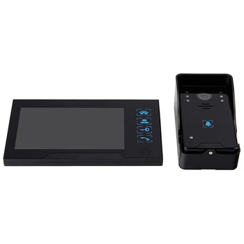 7inch Home Doorbell Intercom Unlock Night-Vision Funtion Press Key Lcd Monitor For The House Security Coms Camera Video Door Pho
