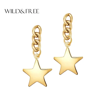 Wild&Free Punk Link Chain Star Drop Earrings For Women Gold Color Statement Tassel Dangle Earings Fashion Jewelry Pendientes 
Wild&Free Punk Link Chain Star Drop Earrings For Women Gold Color Statement Tassel Dangle Earings Fashion Jewelry Pendientes