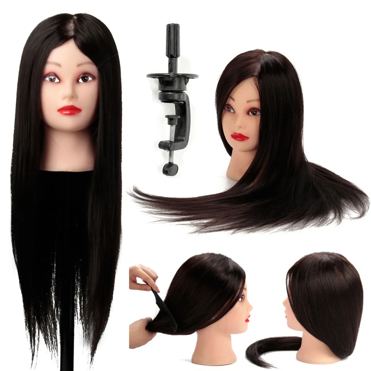 24 inch 50% Human Hair Professional Salon Practice Head High Temperature Fiber Hair Model Hairdressing Mannequin+Clamp Holder
24 inch 50% Human Hair Professional Salon Practice Head High Temperature Fiber Hair Model Hairdressing Mannequin+Clamp Holder