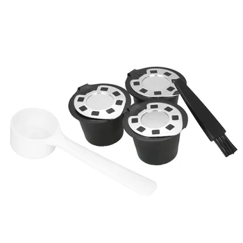 New 3pcs Reusable Coffee Filter for Nespreso Machine Set Reusable Coffee Filters Baskets with Spoon Brush Refillable Coffee Caps
New 3pcs Reusable Coffee Filter for Nespreso Machine Set Reusable Coffee Filters Baskets with Spoon Brush Refillable Coffee Caps