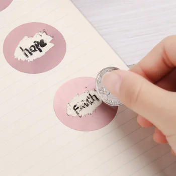 150PCs/roll Round Rose Gold Scratch Off Stickers Secret Code Cover Labels Funny Adhesive Sticker for Party Game Activity Favors 
150PCs/roll Round Rose Gold Scratch Off Stickers Secret Code Cover Labels Funny Adhesive Sticker for Party Game Activity Favors