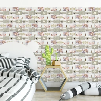 3D Wallpapers Brick Lattice Wood Stone Texture Tiles Stickers Waterproof Self-Adhesive Vinyl Wall Backsplash Film Creative Decor
3D Wallpapers Brick Lattice Wood Stone Texture Tiles Stickers Waterproof Self-Adhesive Vinyl Wall Backsplash Film Creative Decor