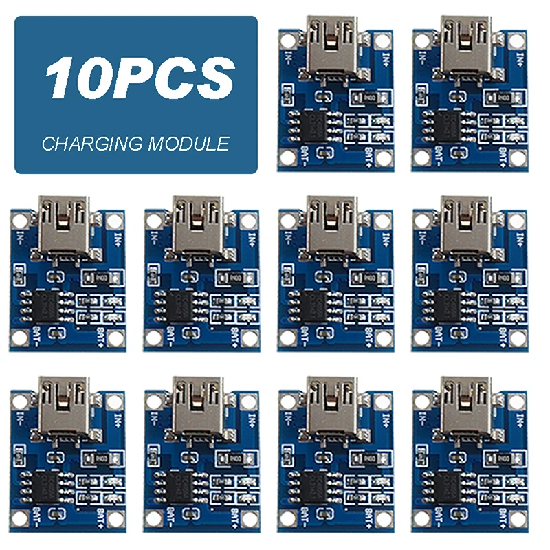 10pcs TP4056 1A Lipo/Lithium Battery Charging Board Module Mini USB Interface 4.5V-5.5V Battery Charging Board
10pcs TP4056 1A Lipo/Lithium Battery Charging Board Module Mini USB Interface 4.5V-5.5V Battery Charging Board