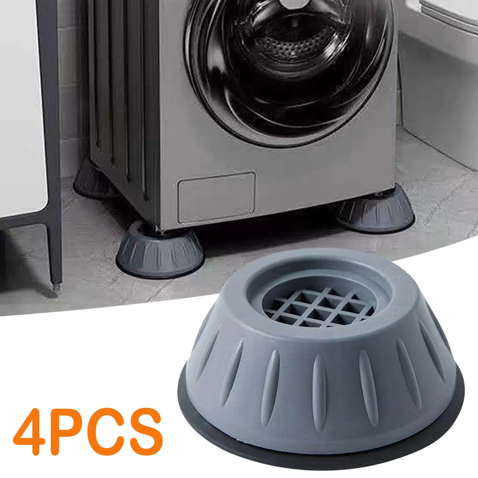 4Pcs Universal Anti-Vibration Feet Pads Washing Machine Rubber Mat Pad Dryer Refrigerator Base Fixed Non-Slip |