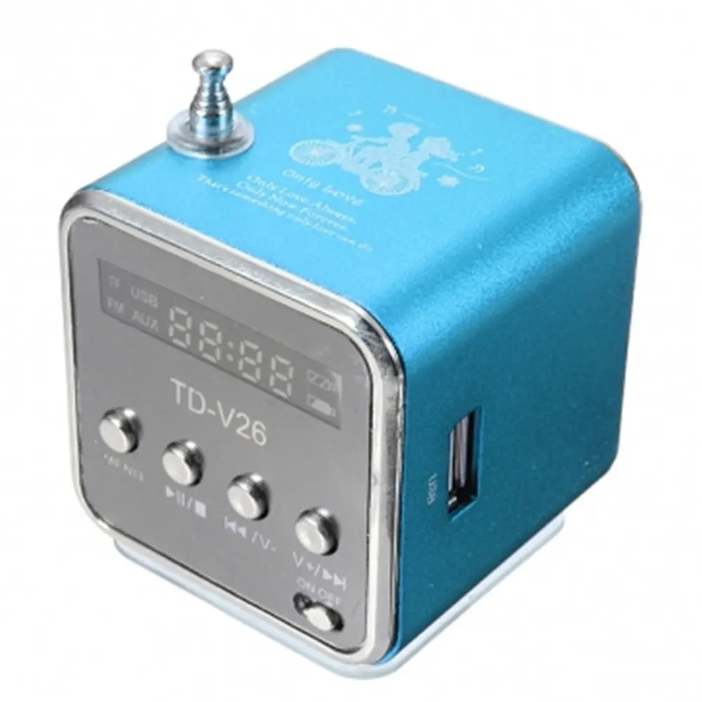 Portable TD-V26 Digital FM Radio Speaker Mini FM Radio Receiver With LCD Stereo Loudspeaker Support Micro TF Card
Portable TD-V26 Digital FM Radio Speaker Mini FM Radio Receiver With LCD Stereo Loudspeaker Support Micro TF Card