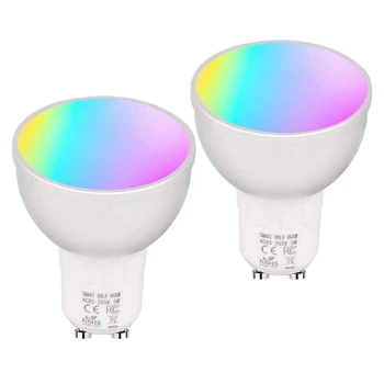 2Pcs 6W Wifi Smart Led Light Bulb , Gu10 Rgbw Dimmable Light Cup , Compatible With Alexa Google Home , Home Automation 
2Pcs 6W Wifi Smart Led Light Bulb , Gu10 Rgbw Dimmable Light Cup , Compatible With Alexa Google Home , Home Automation
