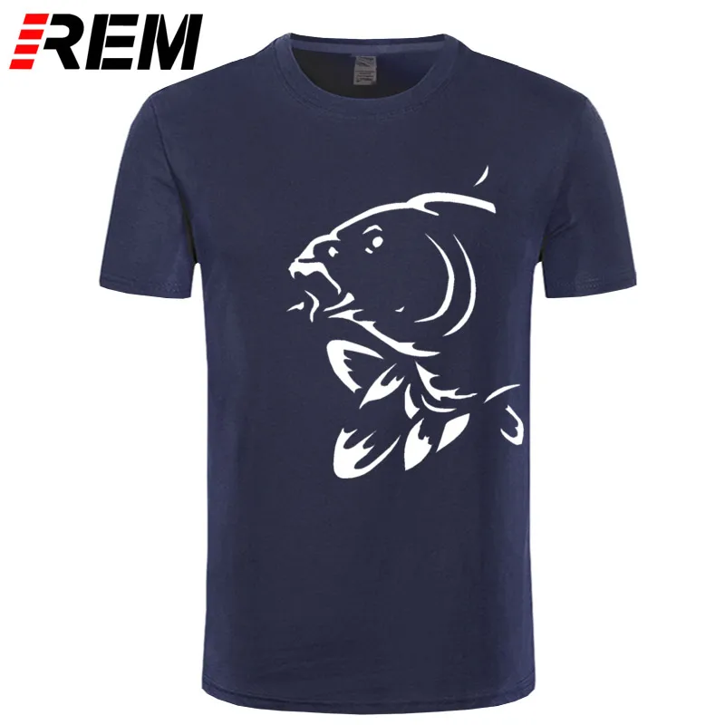 Забавные Fishinger Карп рыбы в рыбацком стиле Sporter футболки для мужчин летняя