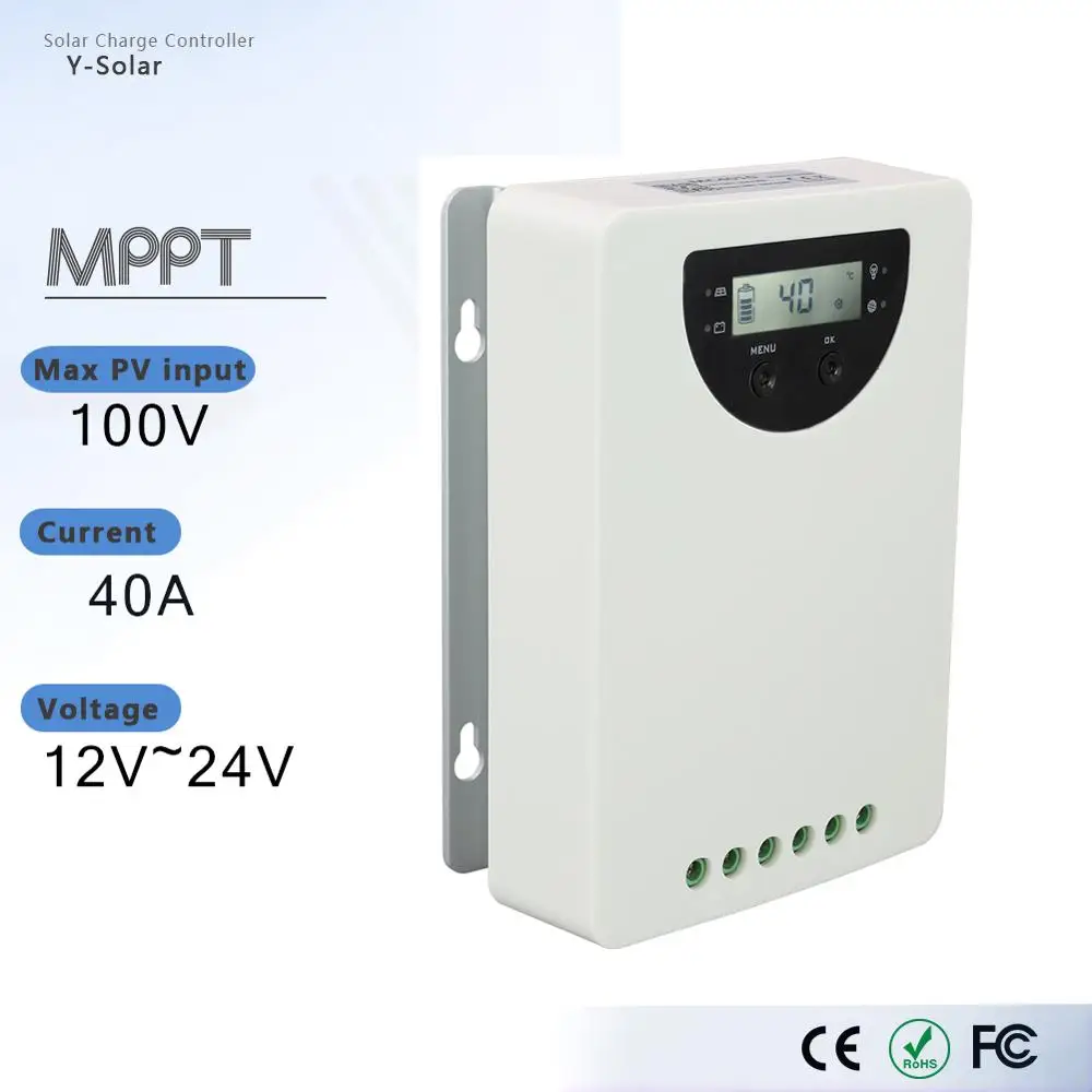 MPPT 40A MC4010 12V24V Auto Solar Charge Controller for Liquid batteries solar PV regulator Charger Dual automatic protection
MPPT 40A MC4010 12V24V Auto Solar Charge Controller for Liquid batteries solar PV regulator Charger Dual automatic protection