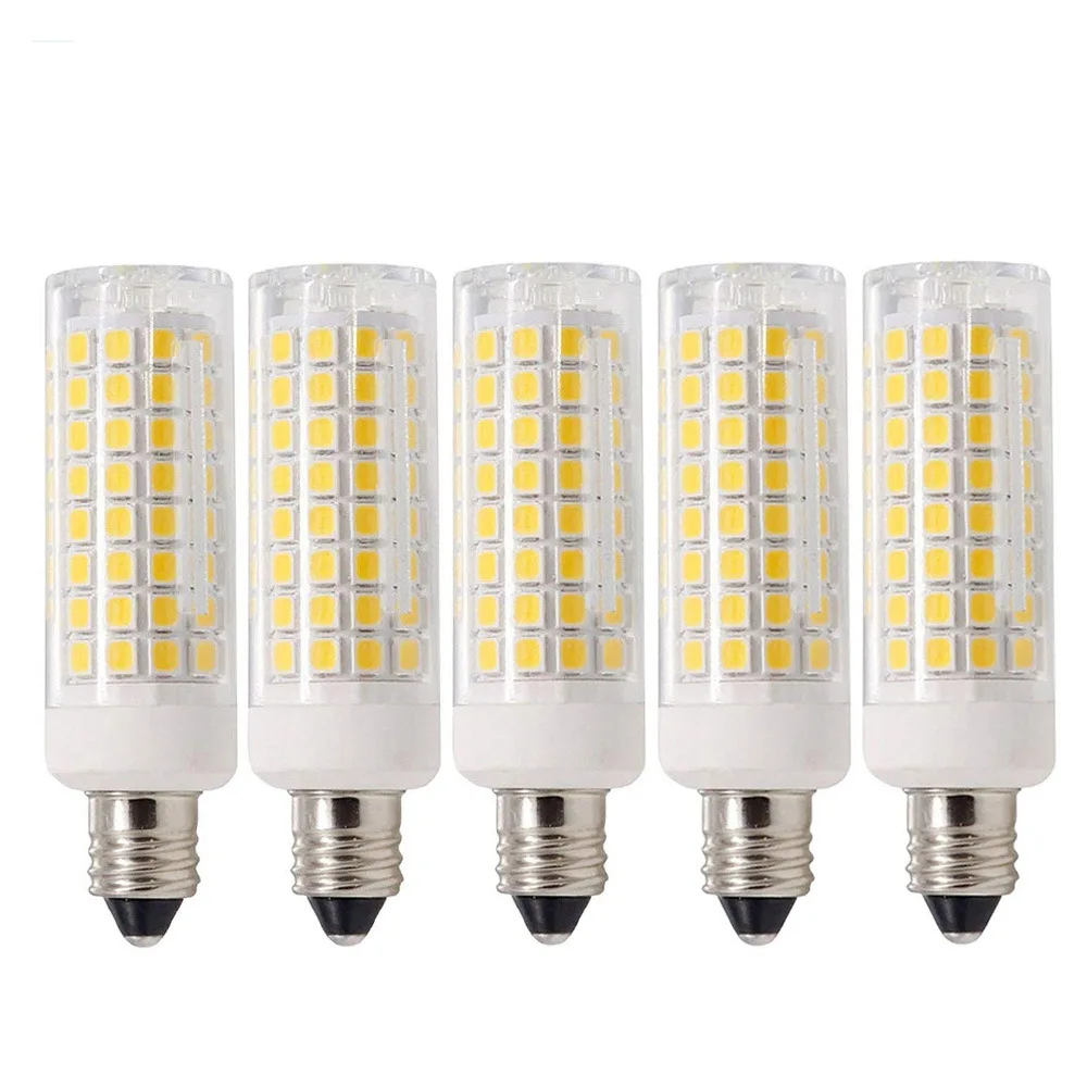 

10PCS 110v 220v Dimmable LED Bulb G9 E11 E12 E14 E17 BA15D G4 GY6.35 G8 LED Mini Corn Bulb Crystal Chandelier Light 10W 102 leds