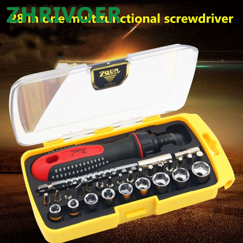 28 in 1 multi-functional home computer disassembly and repair tool sleeve screwdriver combination ratchet screwdriver set
28 in 1 multi-functional home computer disassembly and repair tool sleeve screwdriver combination ratchet screwdriver set