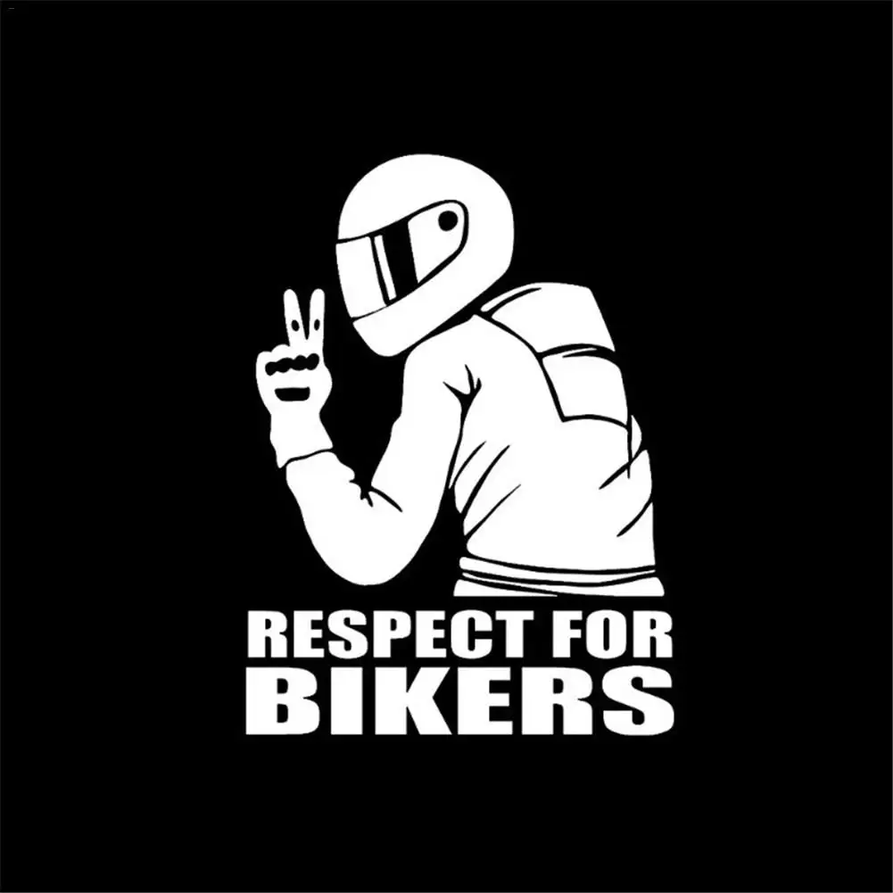 15x11cm car stickers respet for bikers sticker on