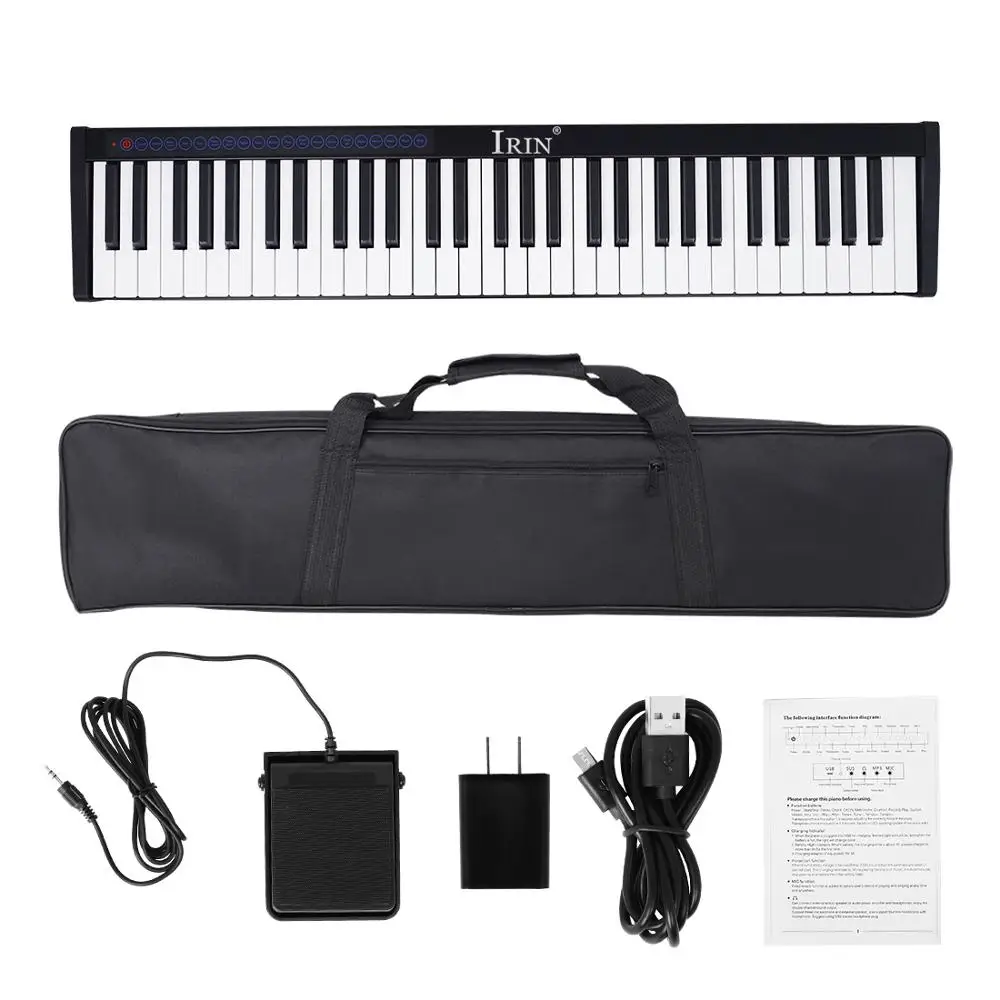 61 Keys Smart Portable Piano Velocitys Sensitive Keyboard Full Size Ultra-thin Electronic Piano
61 Keys Smart Portable Piano Velocitys Sensitive Keyboard Full Size Ultra-thin Electronic Piano