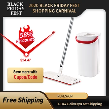 Cleanhome Flat Squeeze Mop and Bucket with Hand Washing Microfiber Free 2 Mop Cleaning Cloth Kitchen Wooden Floor Lazy Floor Mop
Cleanhome Flat Squeeze Mop and Bucket with Hand Washing Microfiber Free 2 Mop Cleaning Cloth Kitchen Wooden Floor Lazy Floor Mop