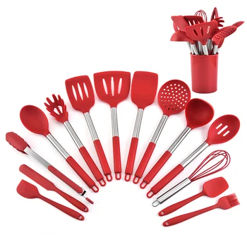 15pcs Spatula Home Heat Resistant Non Stick Hanging Restaurant Anti Scald Easy Clean Cooking Utensil Set Silicone Cookware
15pcs Spatula Home Heat Resistant Non Stick Hanging Restaurant Anti Scald Easy Clean Cooking Utensil Set Silicone Cookware