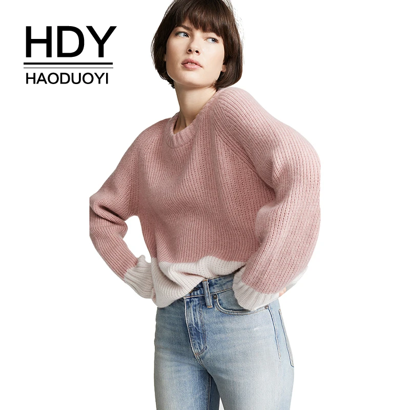HDY Haoduoyi Simple Commuting Wind Daily Round Neck Pink White Color Knitting Tops Loose Shoulder After Hollowing Out Sweater
HDY Haoduoyi Simple Commuting Wind Daily Round Neck Pink White Color Knitting Tops Loose Shoulder After Hollowing Out Sweater