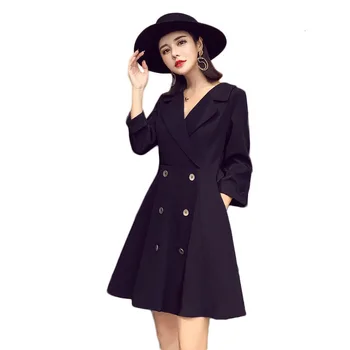 Elegant 2020 New Fashion Womens Dress Suits Streetwear Long Double Breasted Coats V-Neck Temperament High Waist Slim Dress Suits
Elegant 2020 New Fashion Womens Dress Suits Streetwear Long Double Breasted Coats V-Neck Temperament High Waist Slim Dress Suits