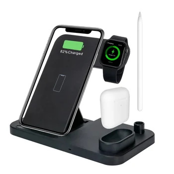 4 in 1 Wireless Charger For iPhone X XS XR 8 Fast Wireless Charging Station for Apple Watch 4 3 2 For Apple Pencil Wholesale 
4 in 1 Wireless Charger For iPhone X XS XR 8 Fast Wireless Charging Station for Apple Watch 4 3 2 For Apple Pencil Wholesale
