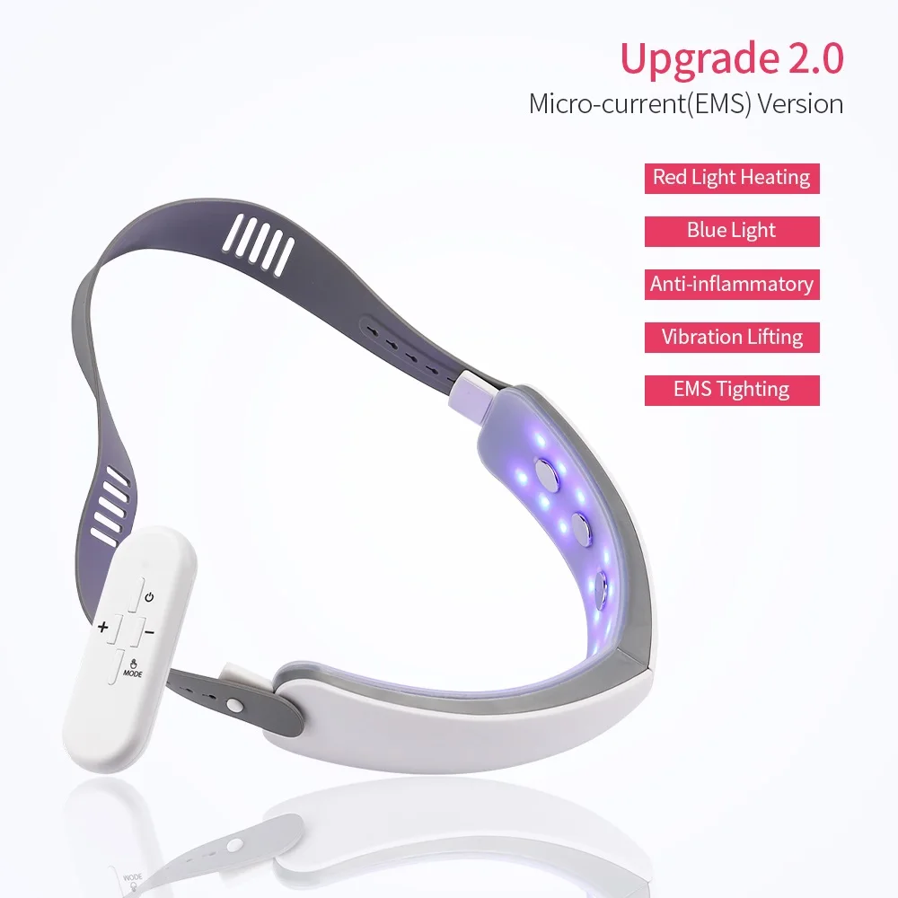 Foreverlily EMS Micro Current Chin V-Line Up Lift Belt Machine Red Blue LED Photon Face Slimming Galvanic Massager Beauty Care
Foreverlily EMS Micro Current Chin V-Line Up Lift Belt Machine Red Blue LED Photon Face Slimming Galvanic Massager Beauty Care