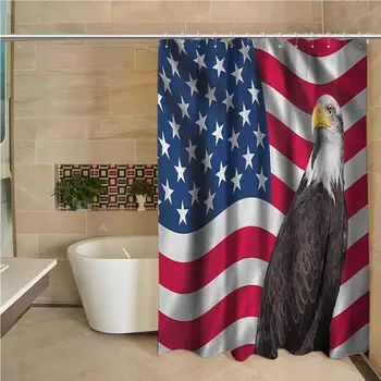Eagle Hotel Quality Polyester Shower Curtain Patriotic Symbols of The Land with an American Flag with a Bald Eagle Nationalism
Eagle Hotel Quality Polyester Shower Curtain Patriotic Symbols of The Land with an American Flag with a Bald Eagle Nationalism