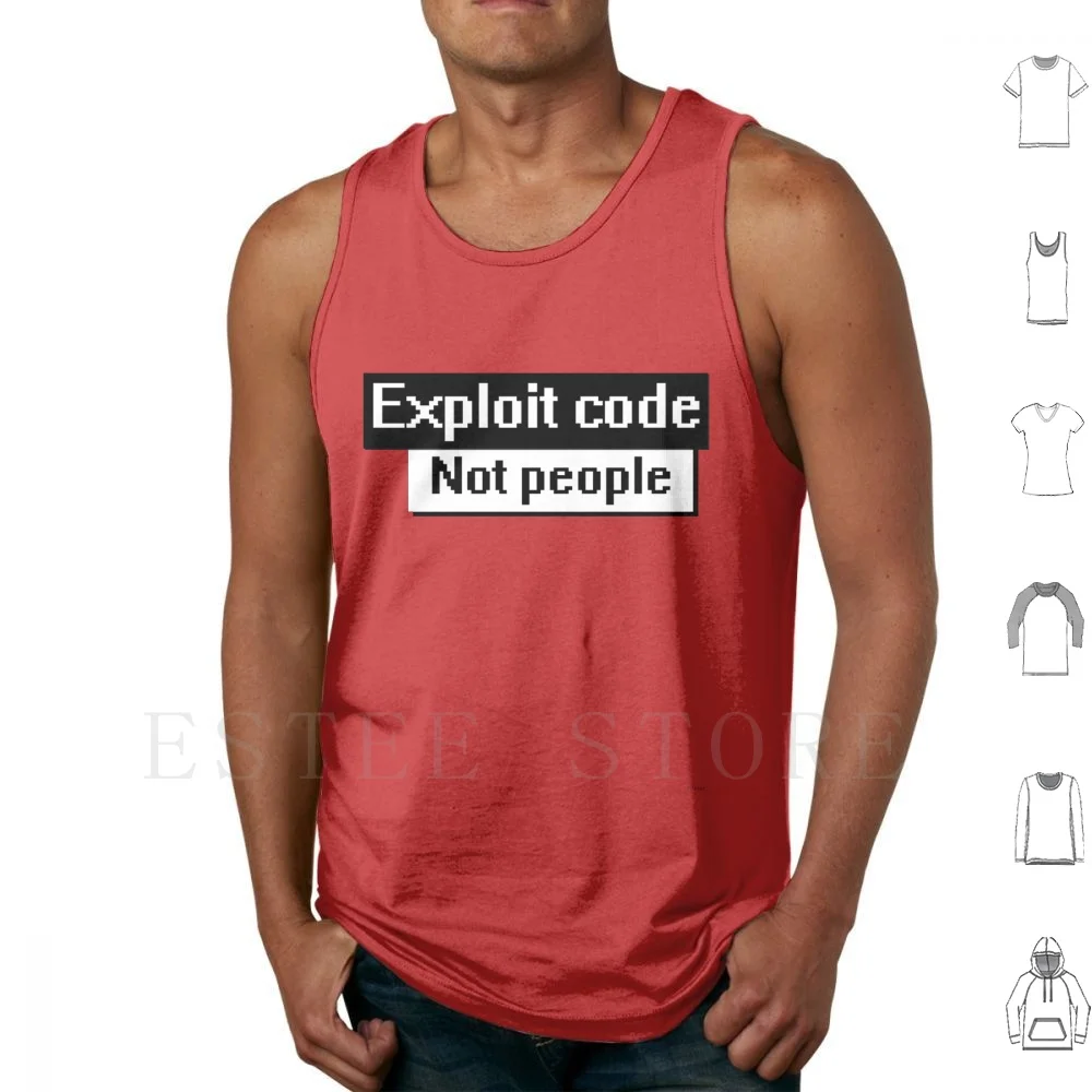 Exploit Code Not People Tank Tops Vest Sleeveless Ppl Bug 0Day Vulnerability Vuln Infosec Pentest | Мужская одежда