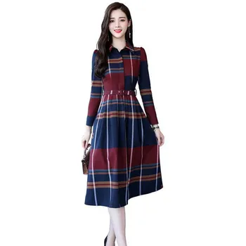 Women Striped Sashes Dresses Female Long Sleeve Fashion Turn Down Collar Elegant Office Lady Spring Autumn Shirt Dresses AA312
Women Striped Sashes Dresses Female Long Sleeve Fashion Turn Down Collar Elegant Office Lady Spring Autumn Shirt Dresses AA312